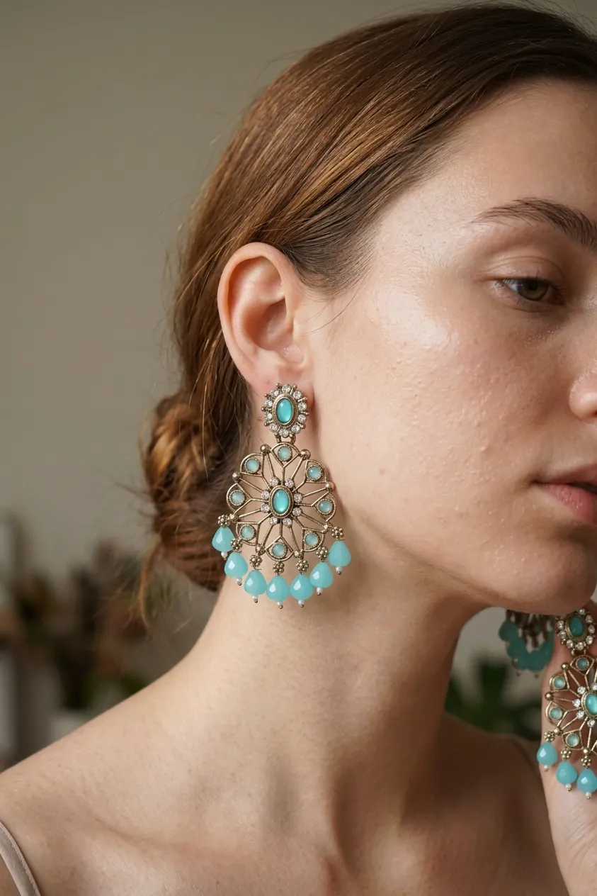 Aqua Elegance Drop Earrings
