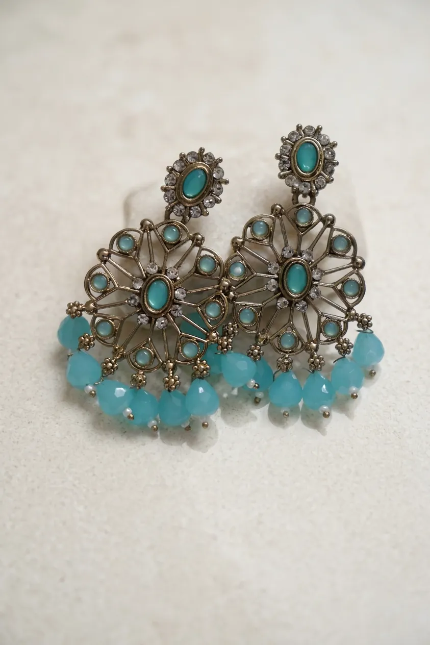 Aqua Elegance Drop Earrings
