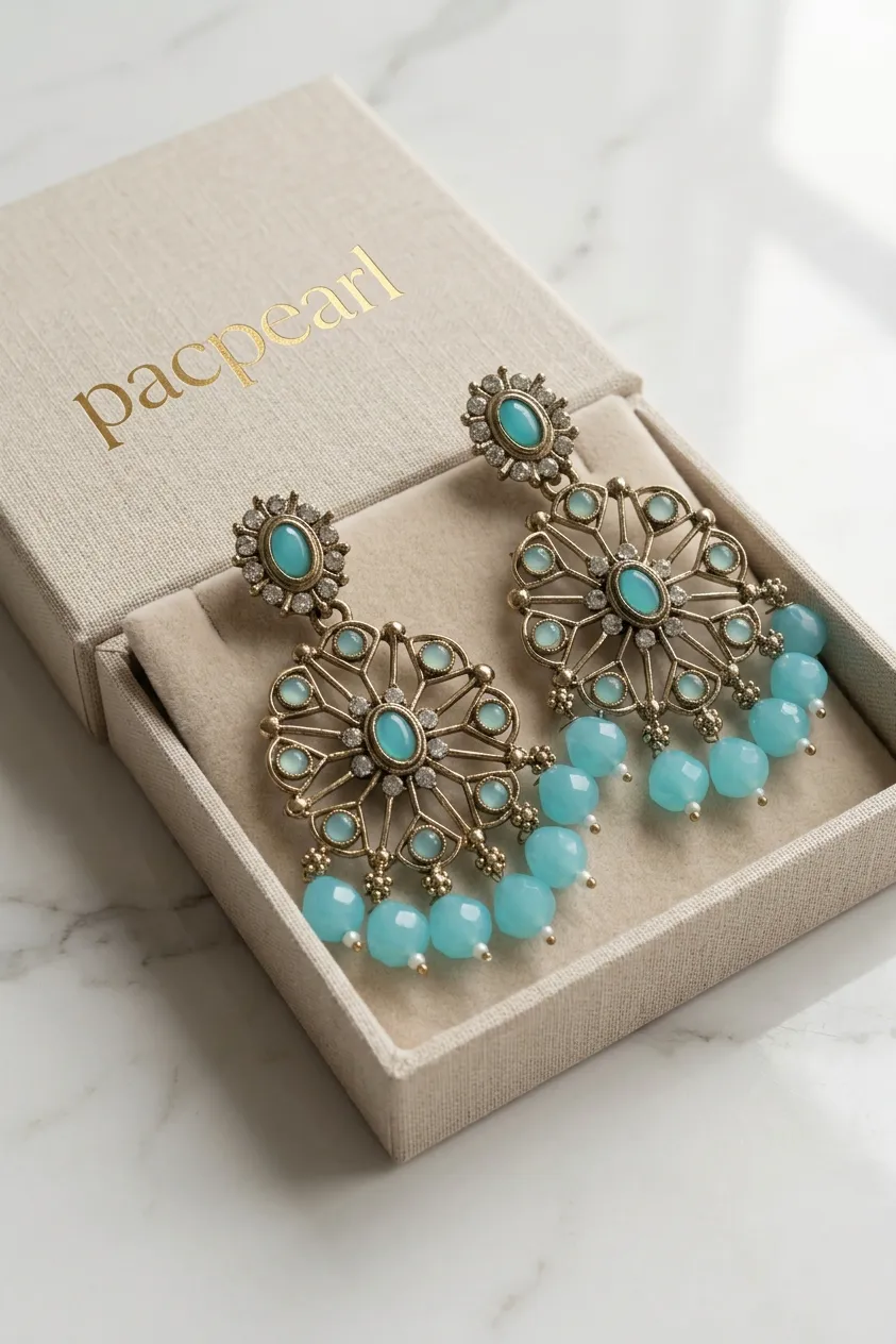 Aqua Elegance Drop Earrings